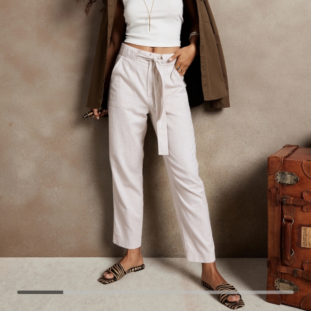 Banana republic factory linen blend utility pant